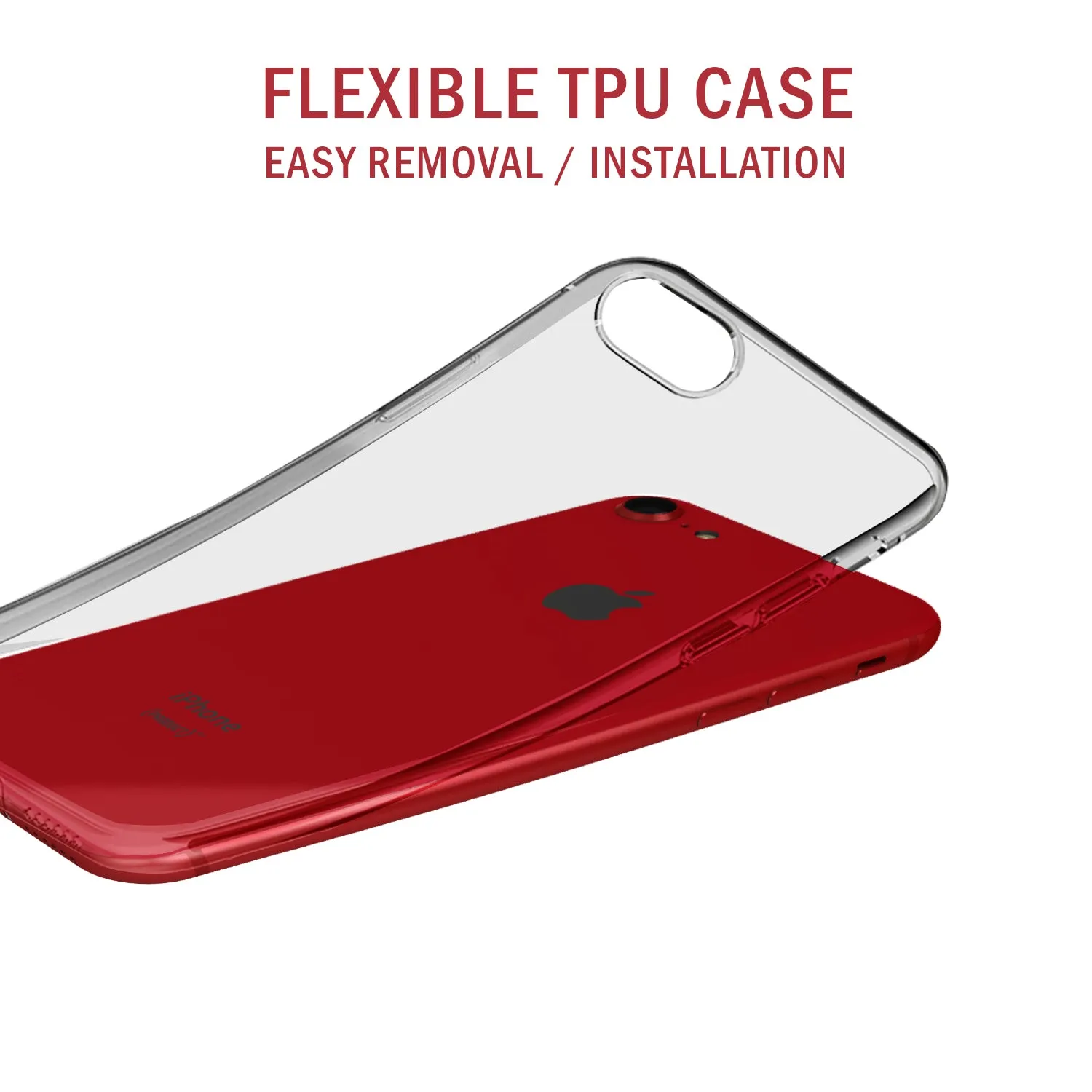 Iphone 8 Plus Gel Case soft Back Cover - Transparent