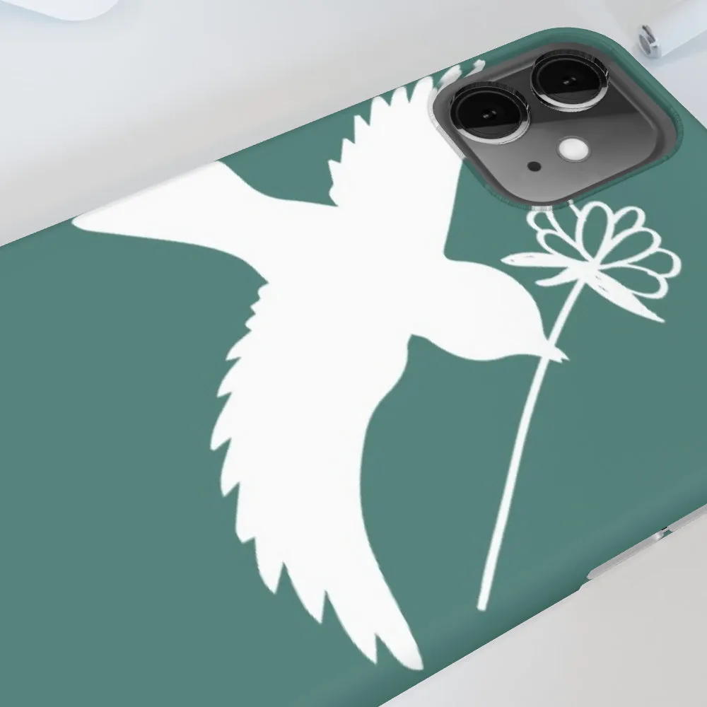 iPhone Cases - Dove on Green