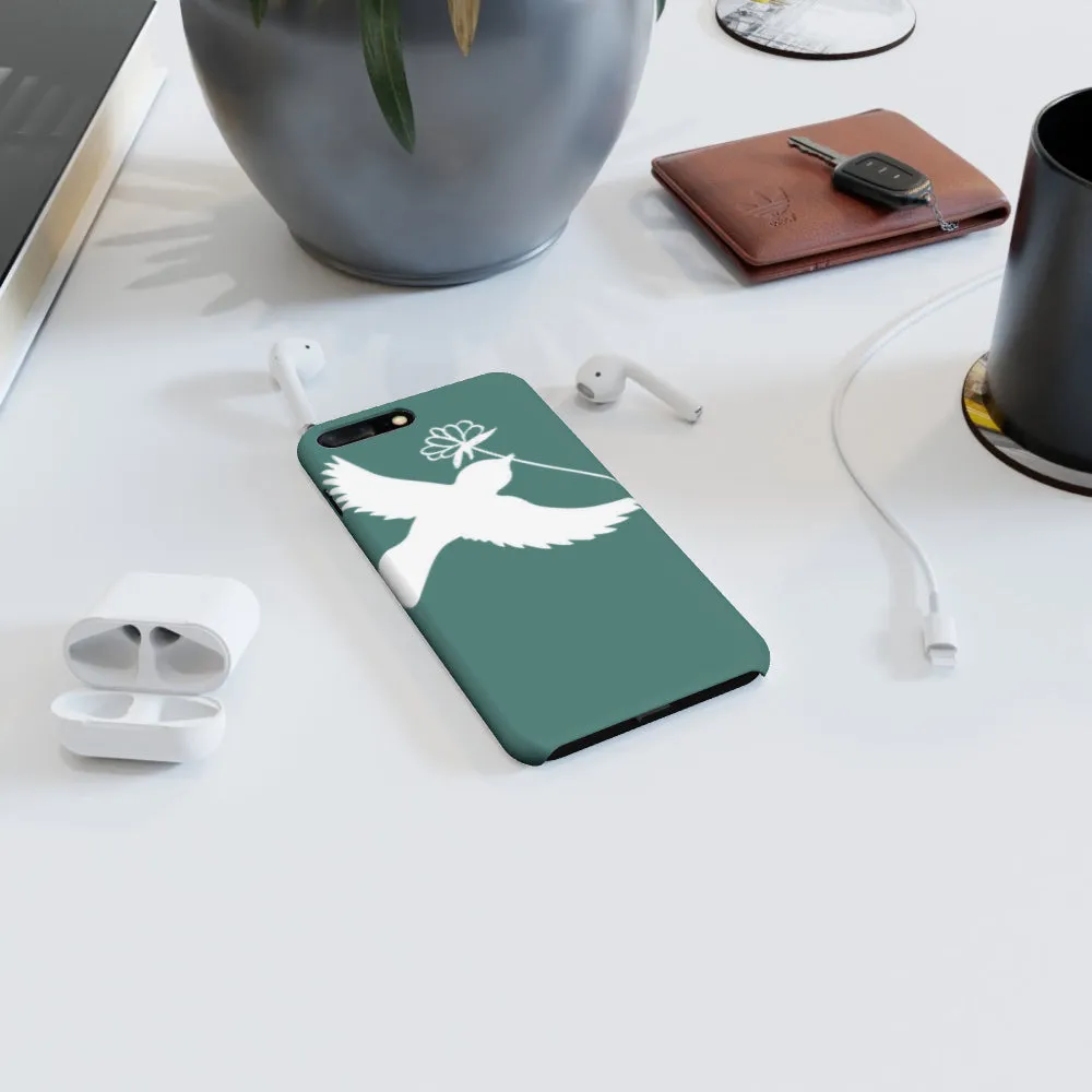 iPhone Cases - Dove on Green