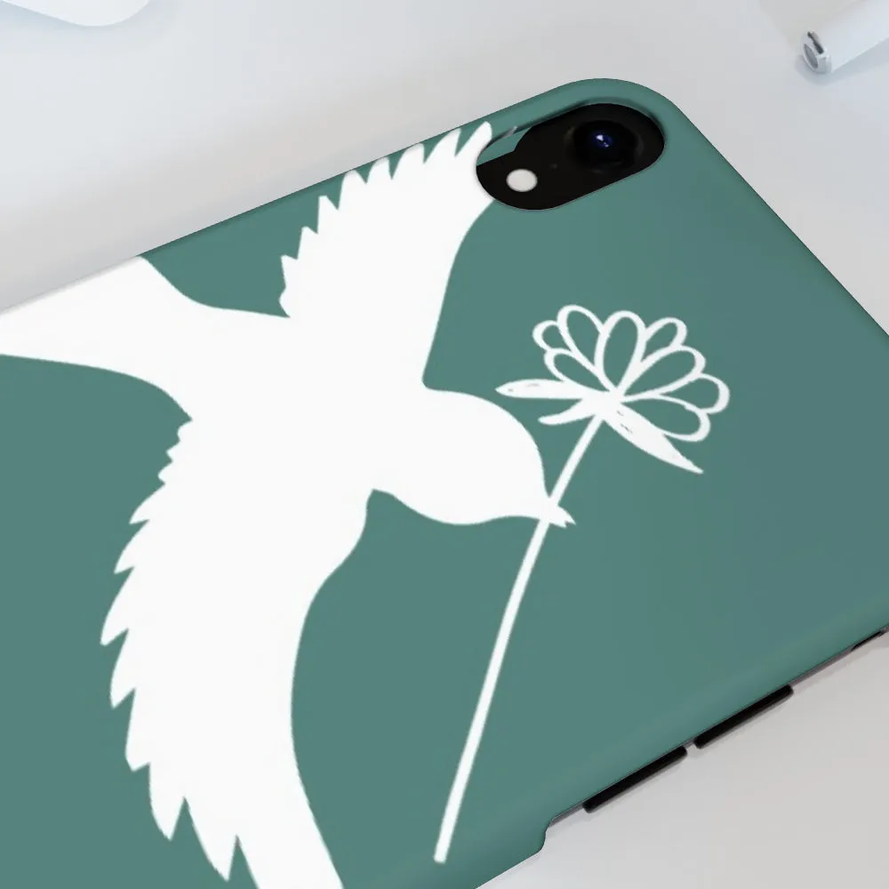 iPhone Cases - Dove on Green