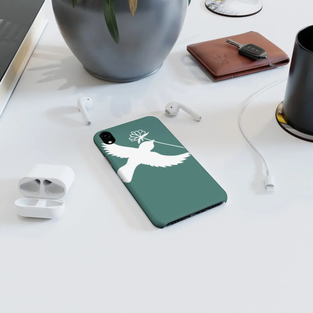 iPhone Cases - Dove on Green