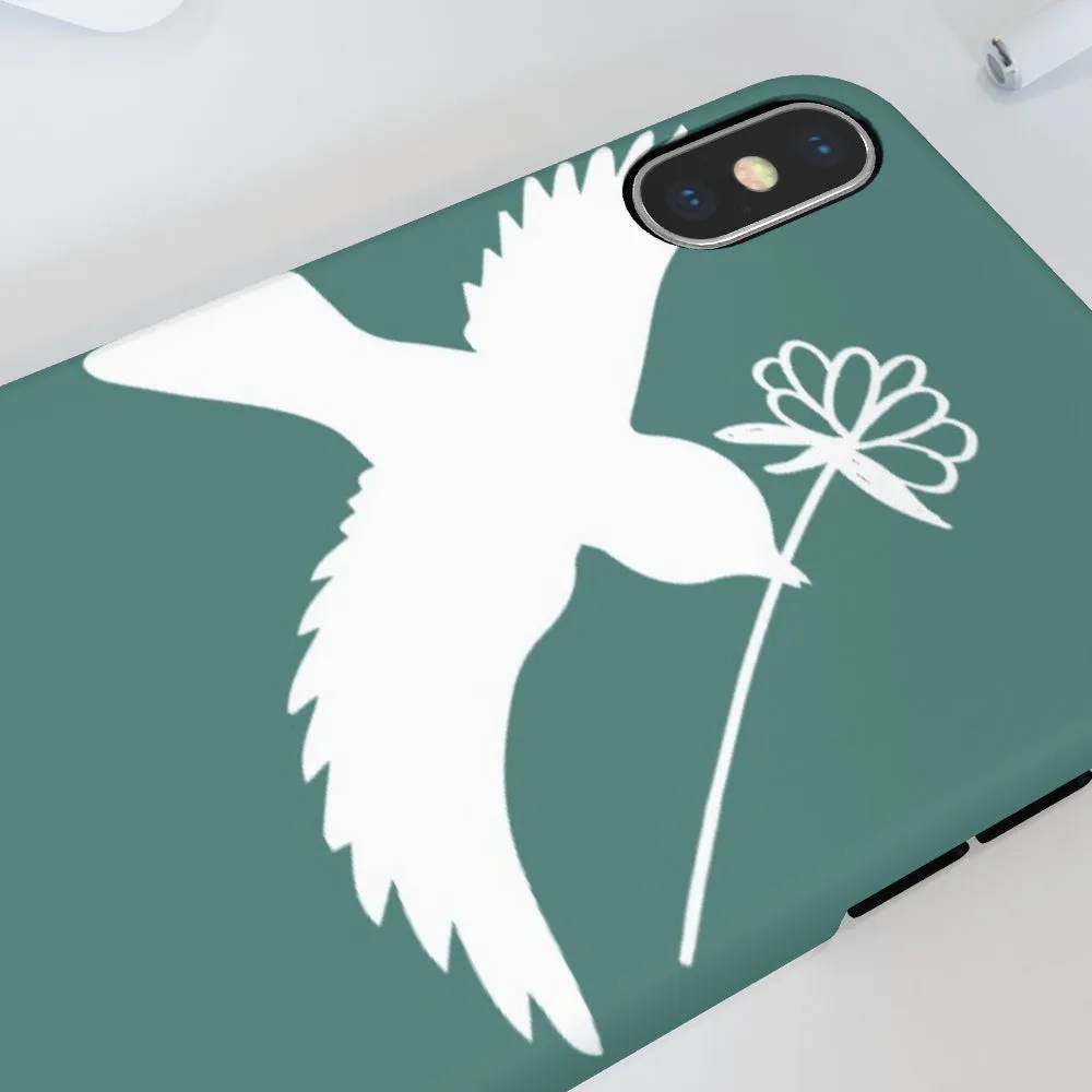 iPhone Cases - Dove on Green