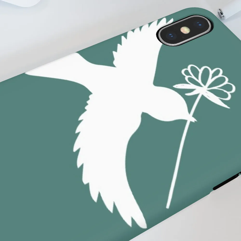 iPhone Cases - Dove on Green