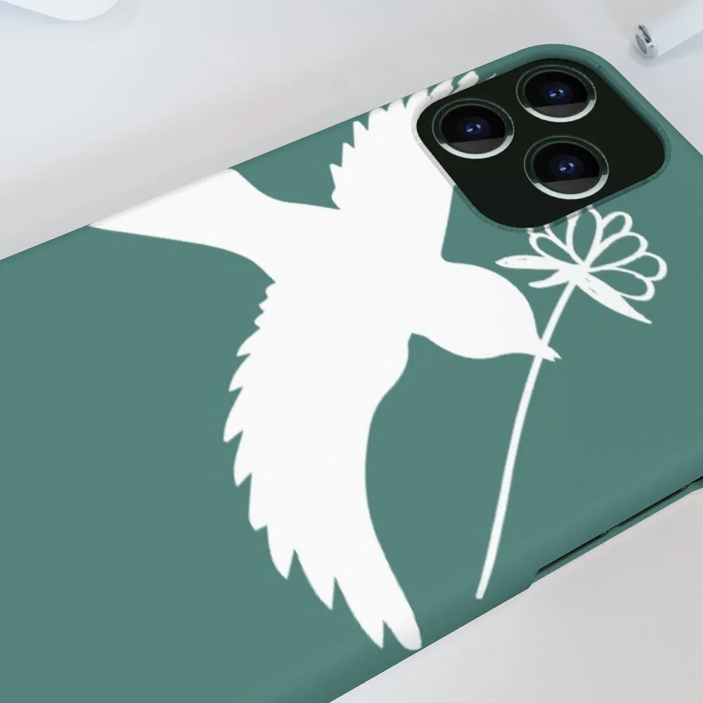 iPhone Cases - Dove on Green