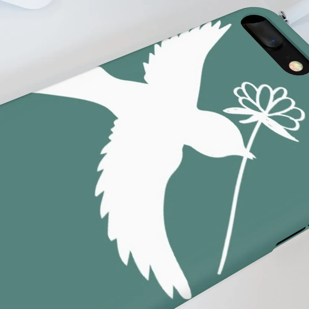 iPhone Cases - Dove on Green