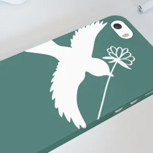 iPhone Cases - Dove on Green