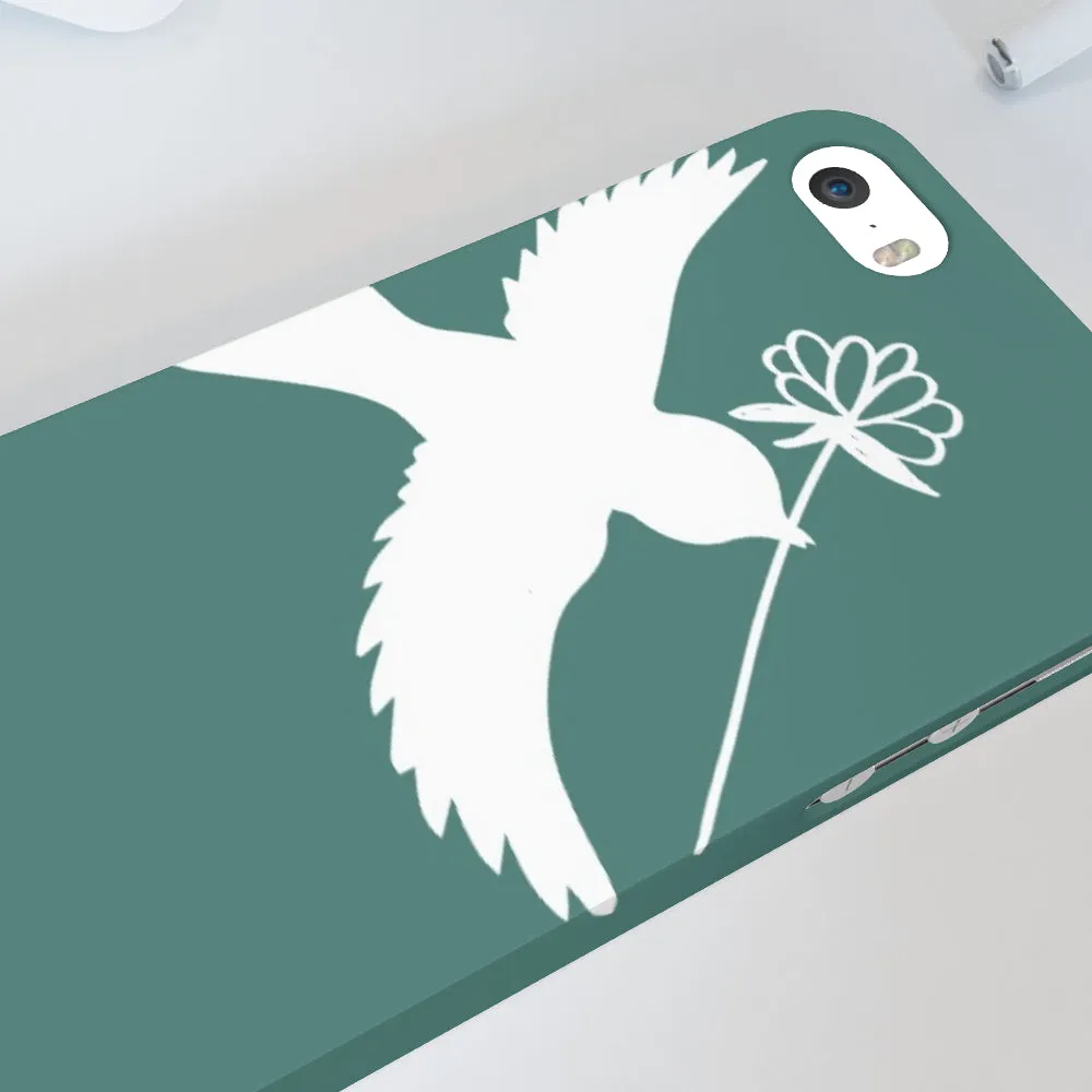 iPhone Cases - Dove on Green