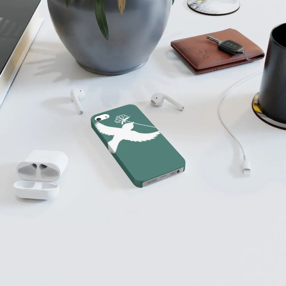 iPhone Cases - Dove on Green