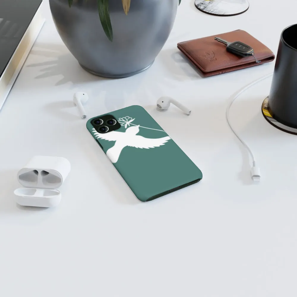 iPhone Cases - Dove on Green