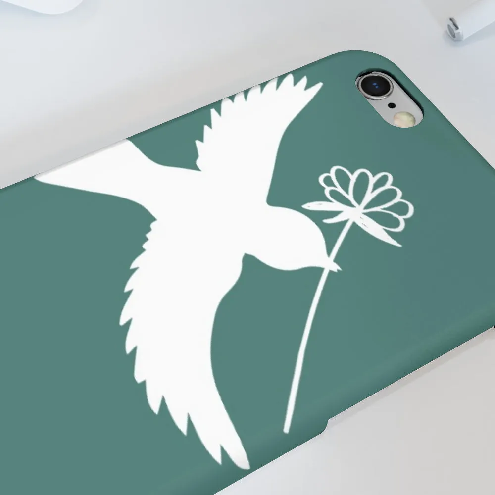 iPhone Cases - Dove on Green