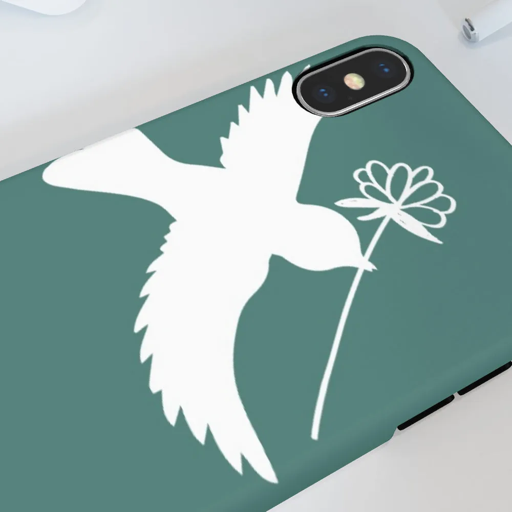 iPhone Cases - Dove on Green
