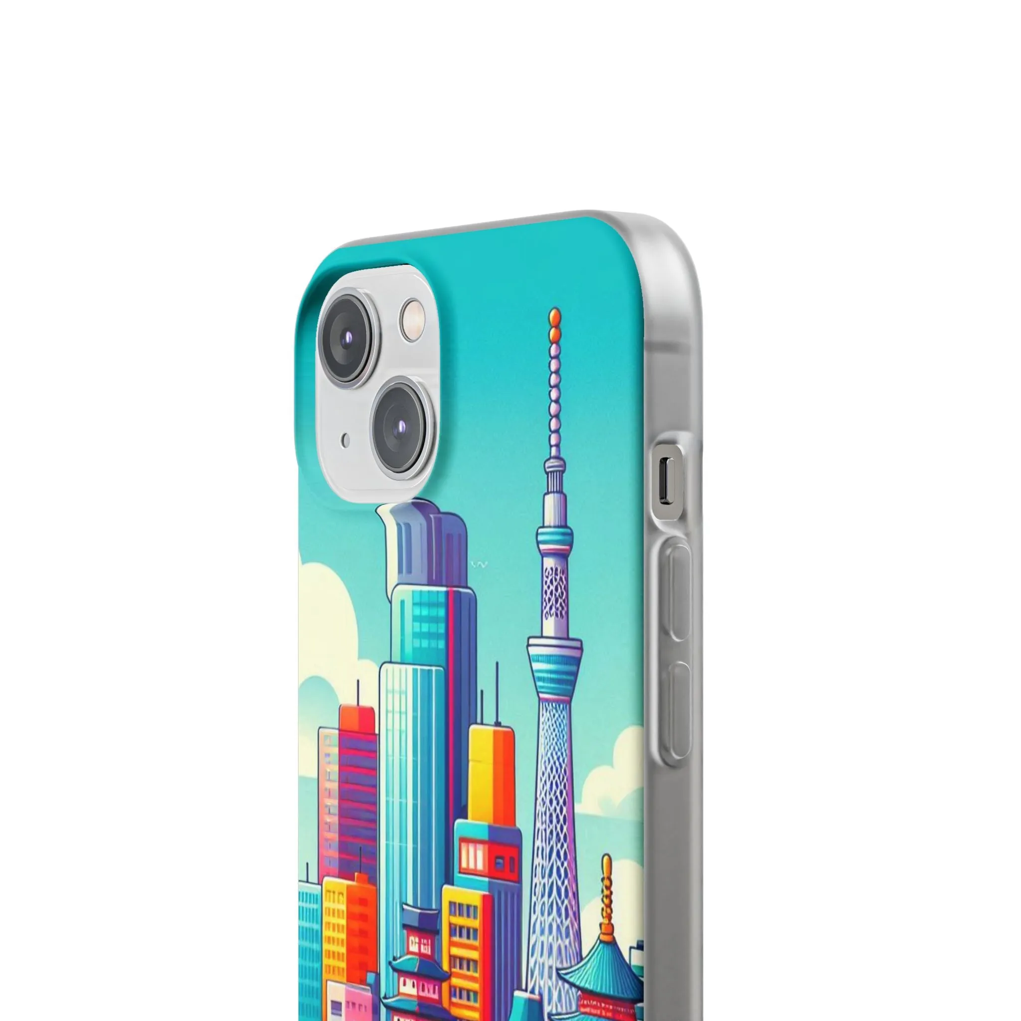 iPhone Flexi Cases with colorful design of the city of Tokyo