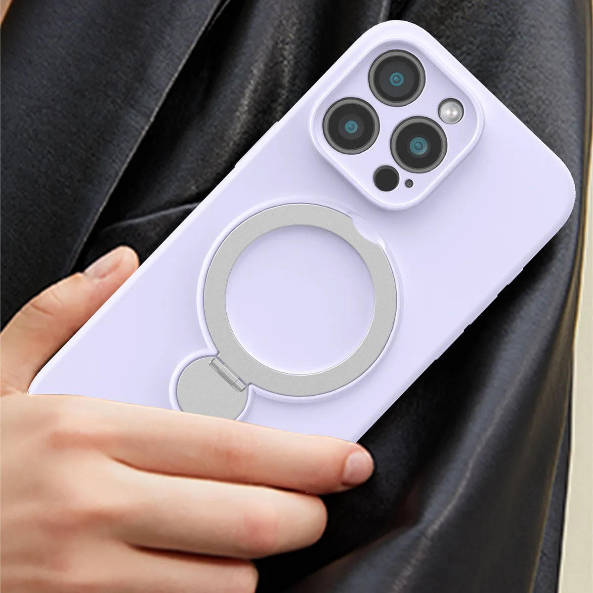 iPhone MagSafe Silicone Case with 360 Ring