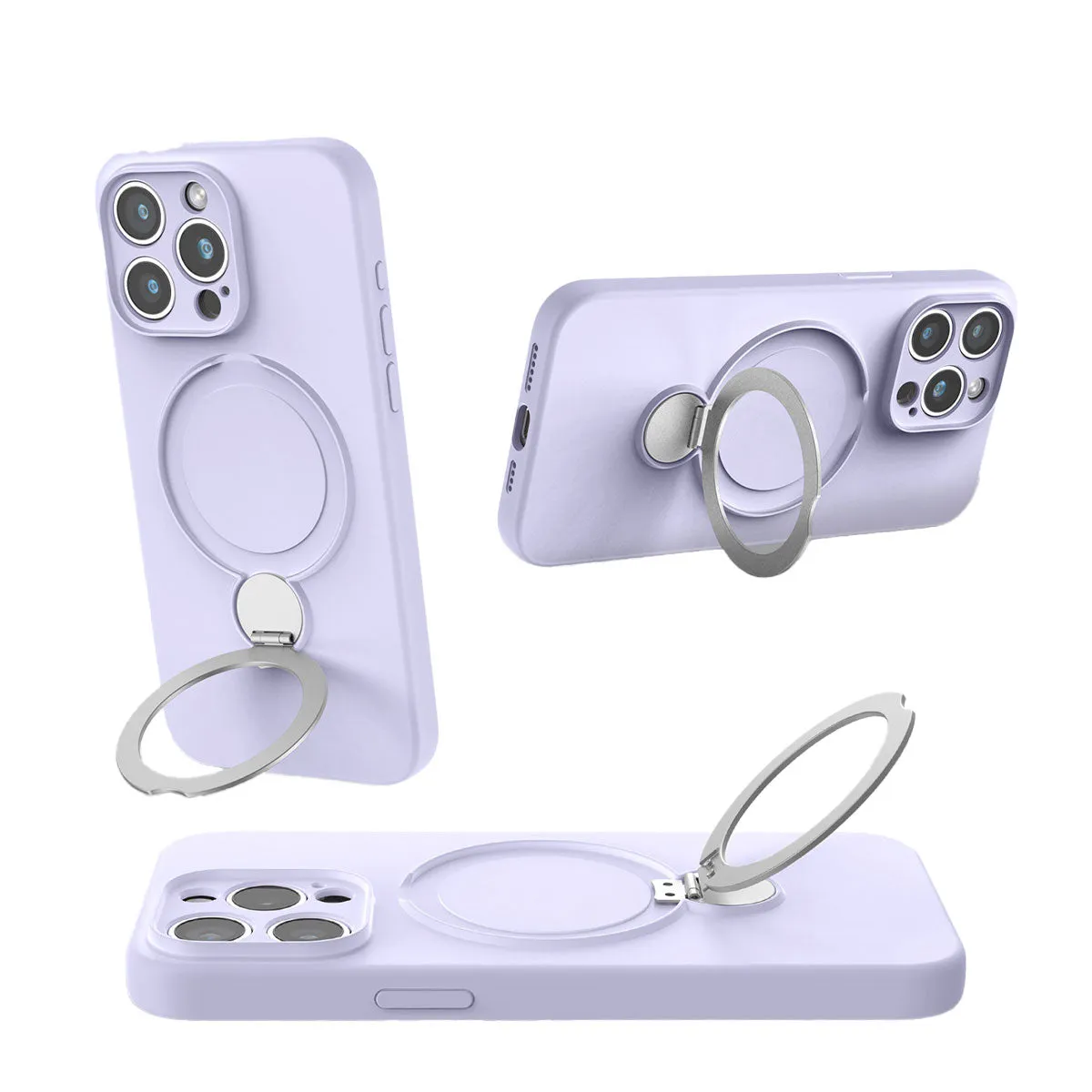 iPhone MagSafe Silicone Case with 360 Ring