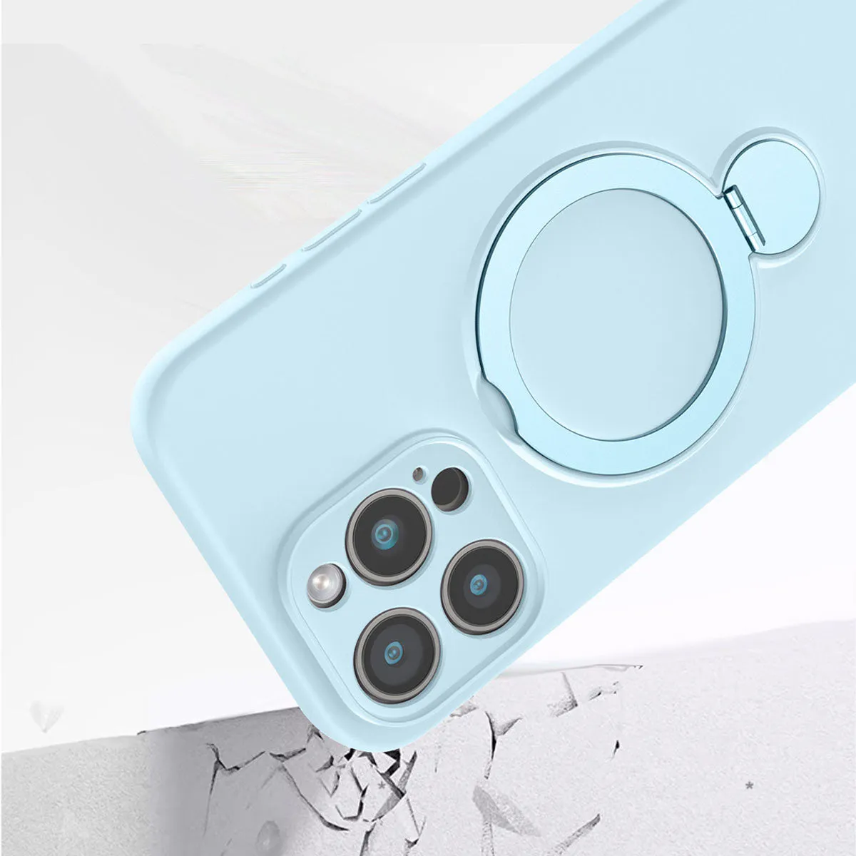 iPhone MagSafe Silicone Case with 360 Ring