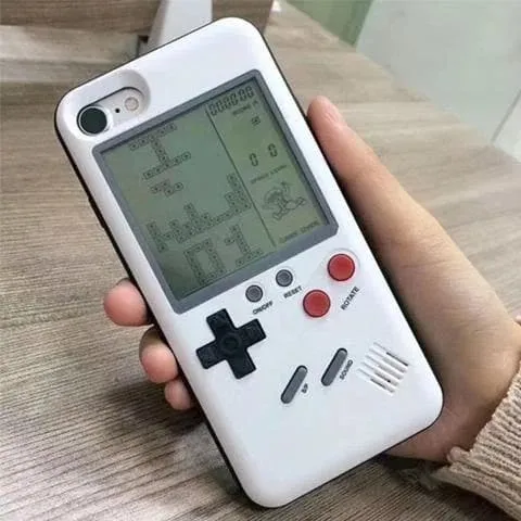 iPhone Retro-Game Case Black & White