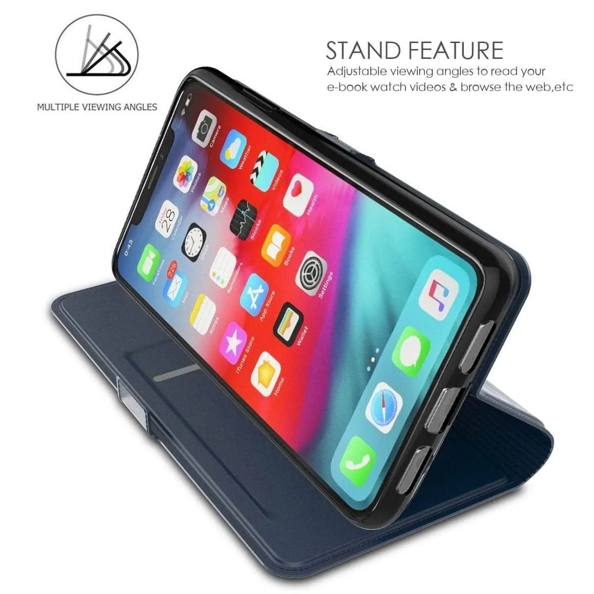 iPhone SE 2020 PU Leather Flip Stand Wallet Full Protective Shockproof Cover