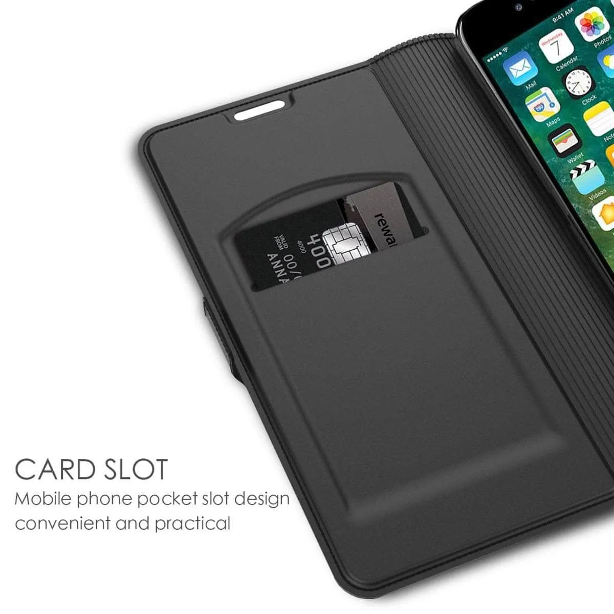 iPhone SE 2020 PU Leather Flip Stand Wallet Full Protective Shockproof Cover