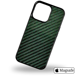 iPhone Woven CarbonCover - Smaragd | Magsafe