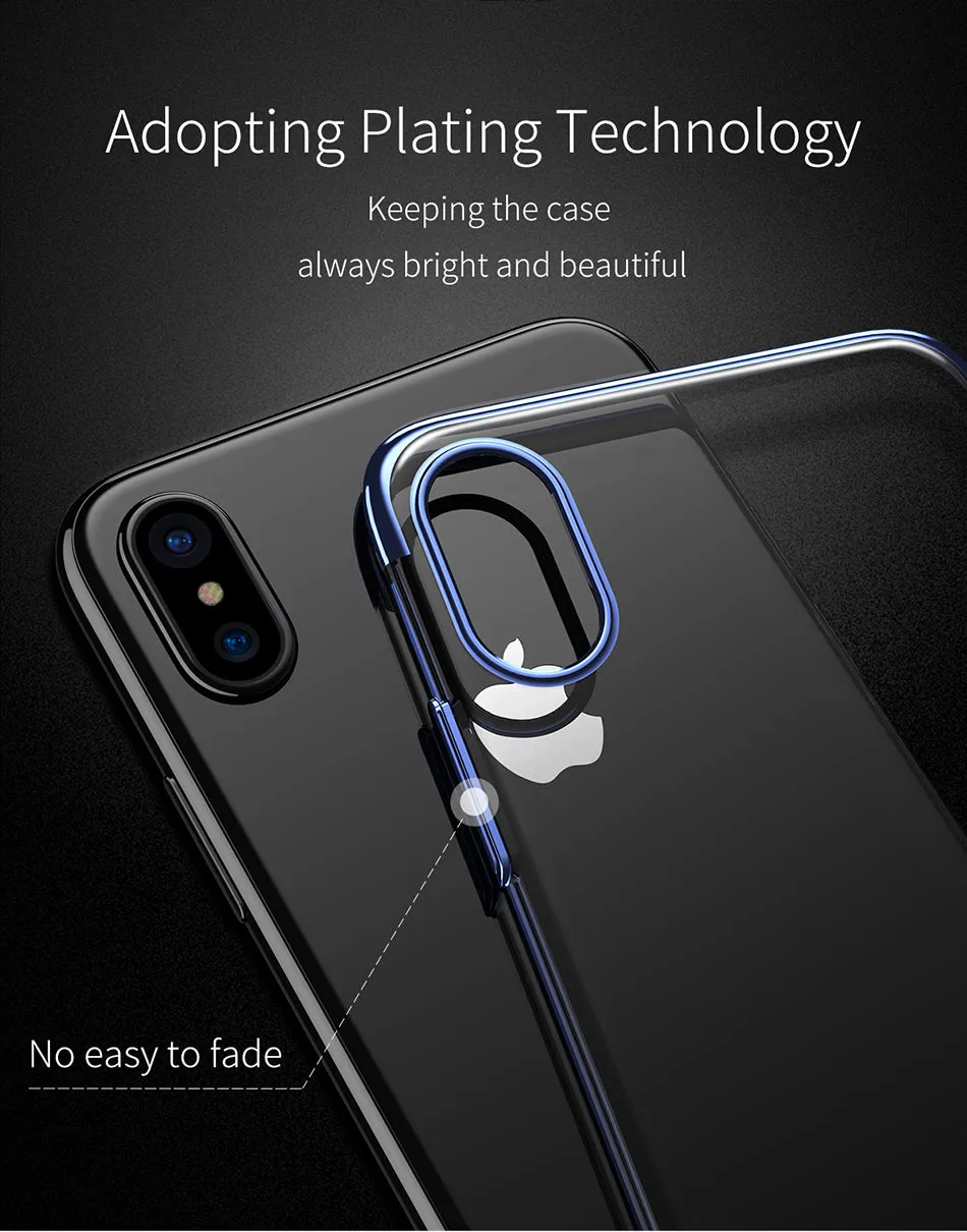 iPhone X Cases Transparency Plastic Case For iPhone X Ultra Thin Protective Shell