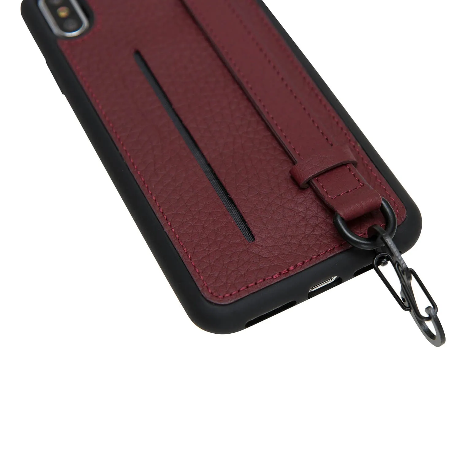 iPhone X / XS Snap-on Leather Grip Case