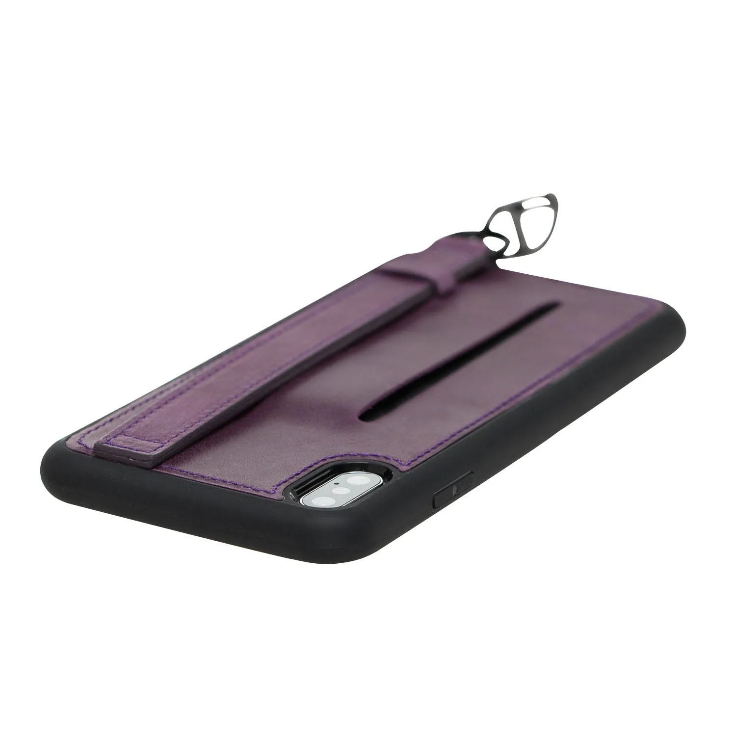 iPhone X / XS Snap-on Leather Grip Case