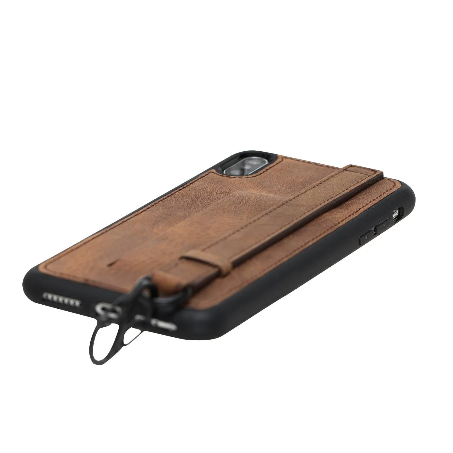 iPhone X / XS Snap-on Leather Grip Case