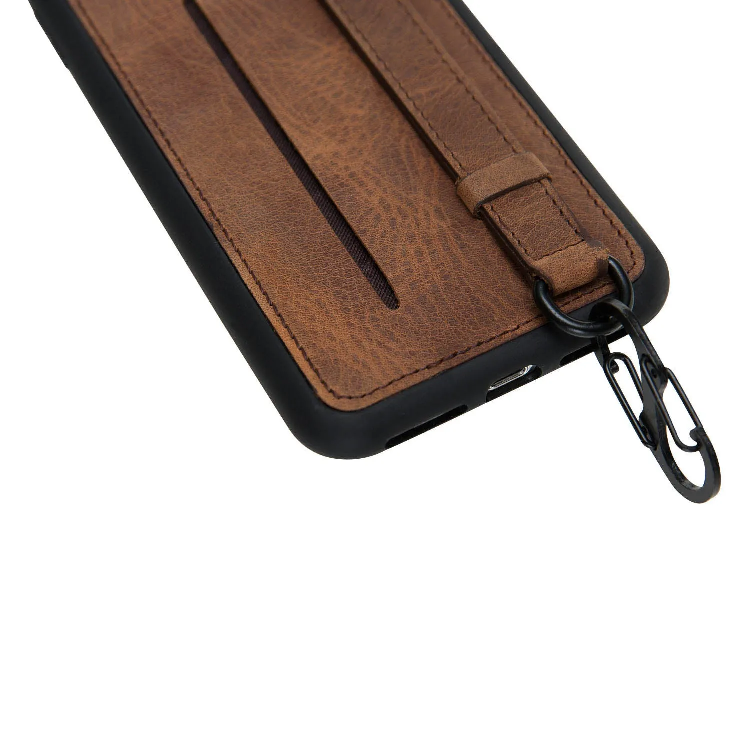 iPhone X / XS Snap-on Leather Grip Case