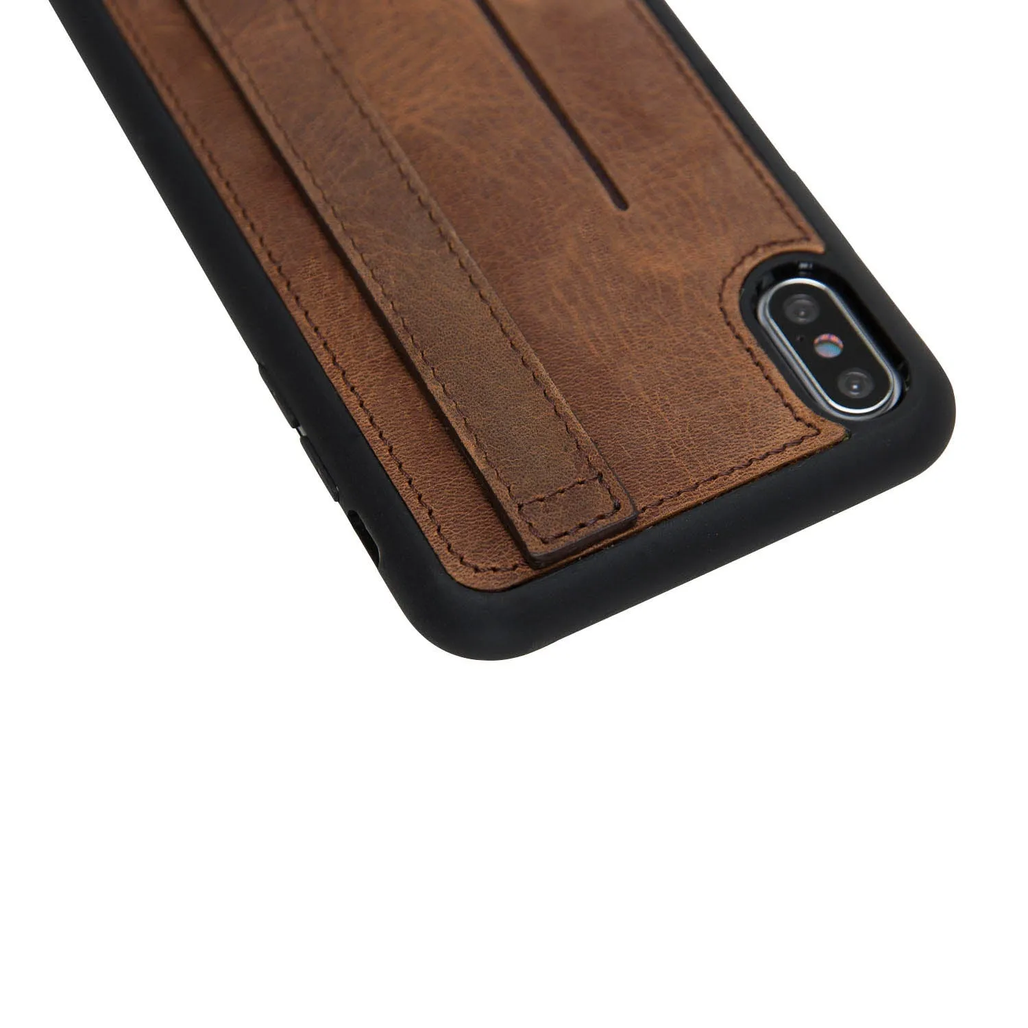 iPhone X / XS Snap-on Leather Grip Case