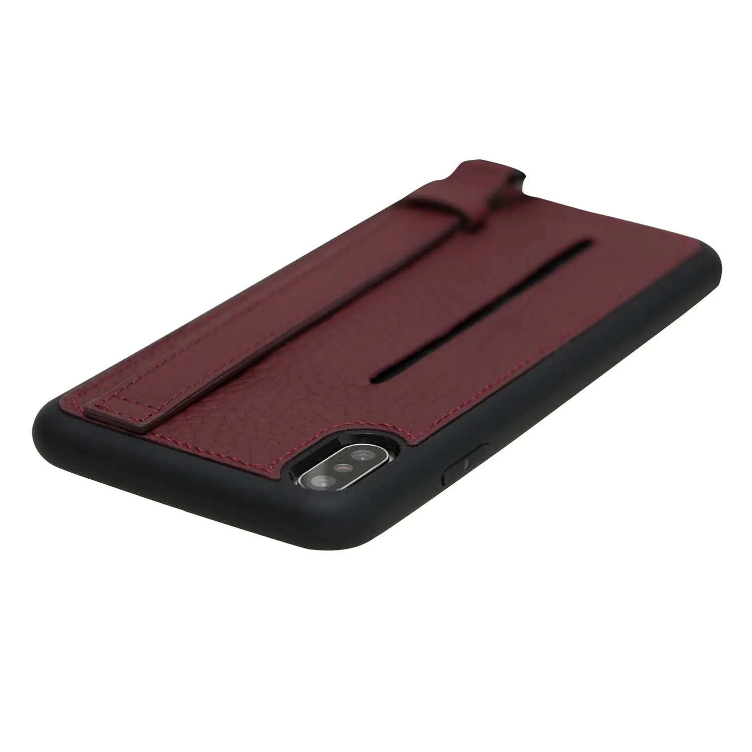 iPhone X / XS Snap-on Leather Grip Case