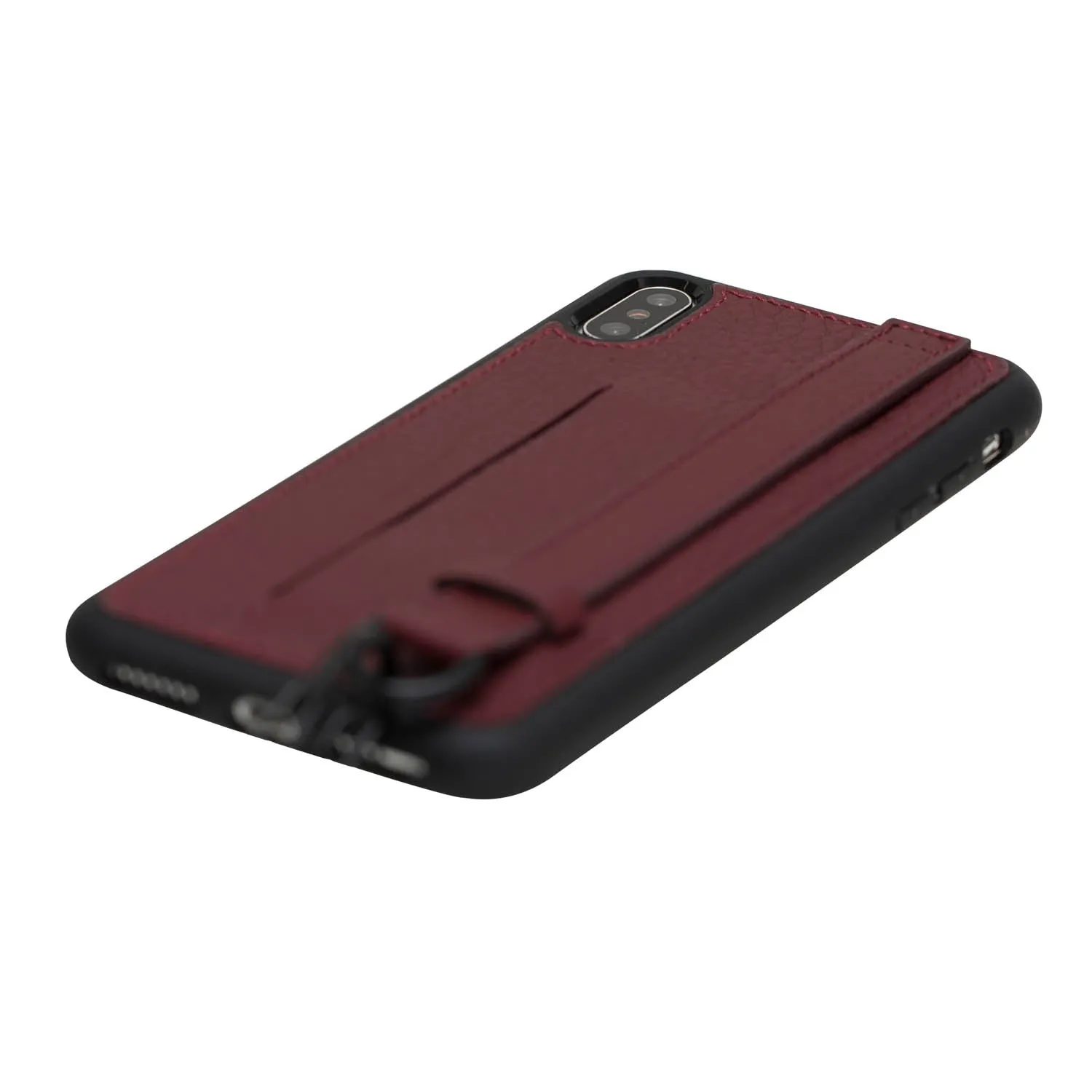 iPhone X / XS Snap-on Leather Grip Case