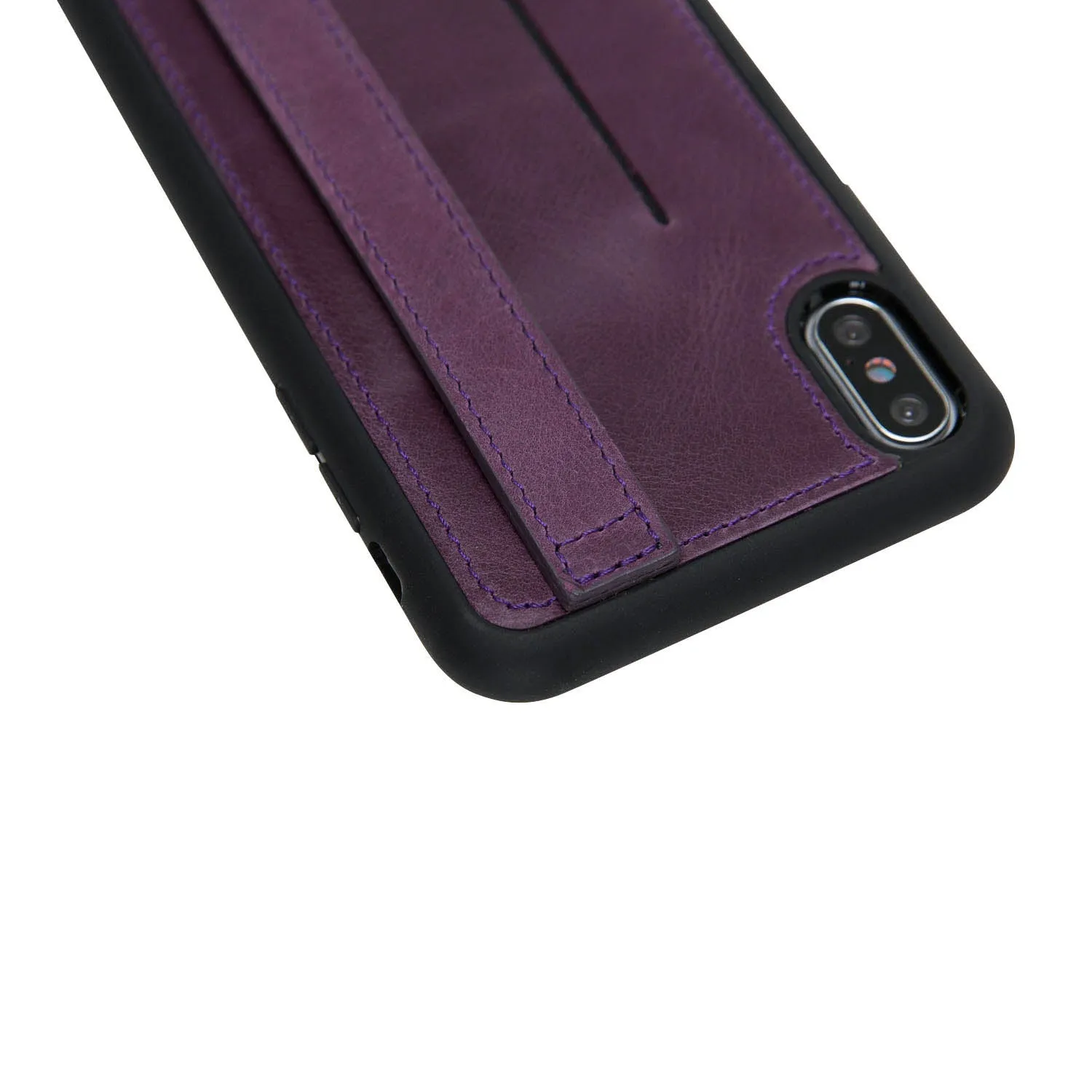 iPhone X / XS Snap-on Leather Grip Case