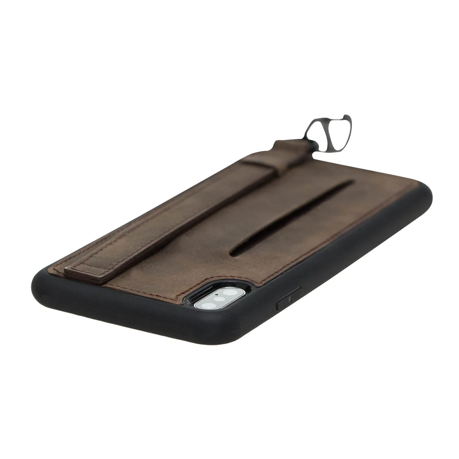iPhone X / XS Snap-on Leather Grip Case