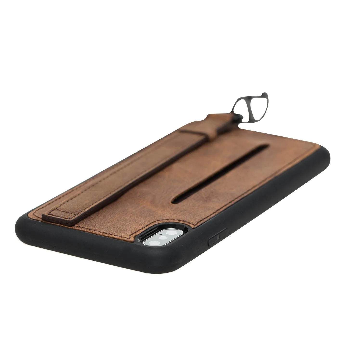 iPhone X / XS Snap-on Leather Grip Case