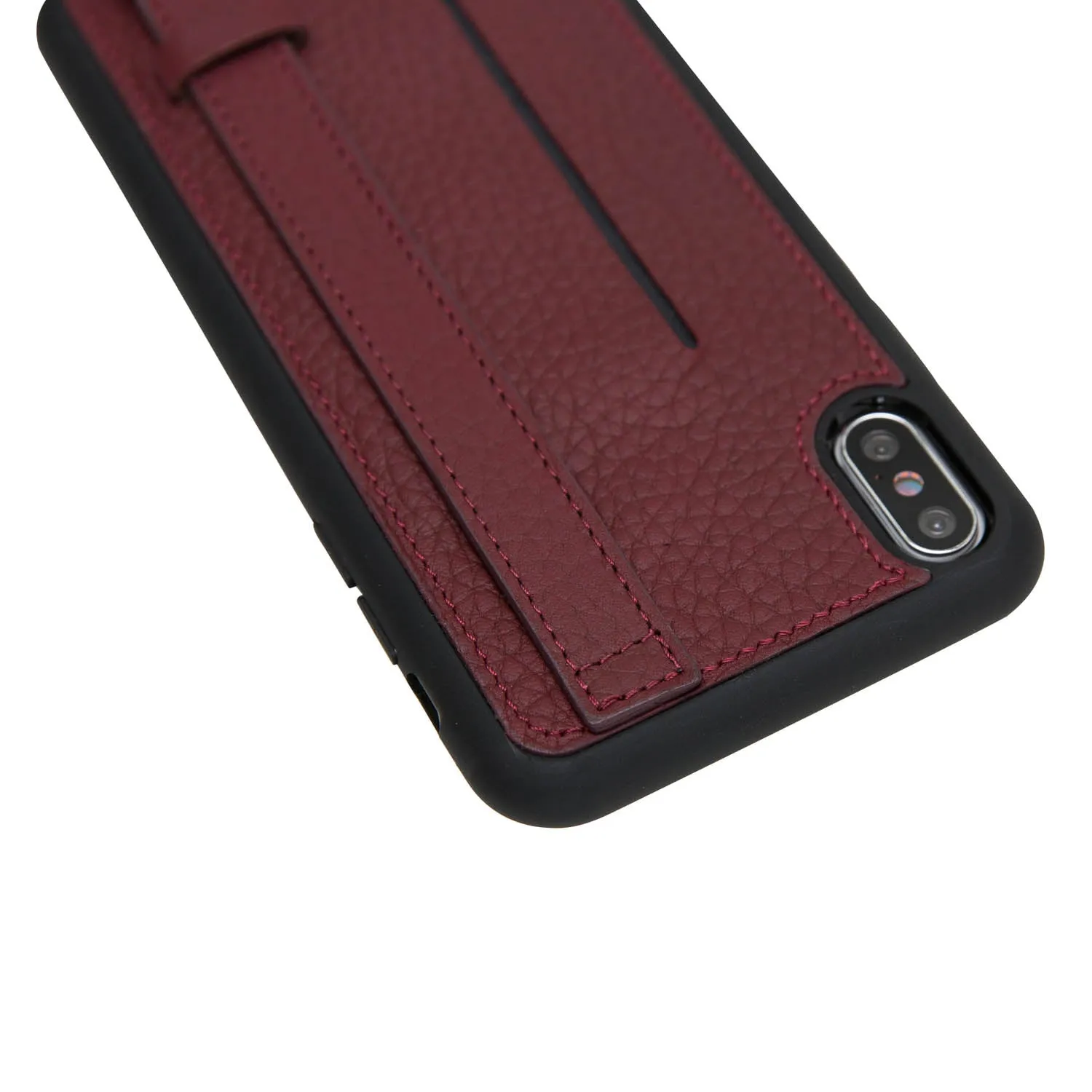 iPhone X / XS Snap-on Leather Grip Case