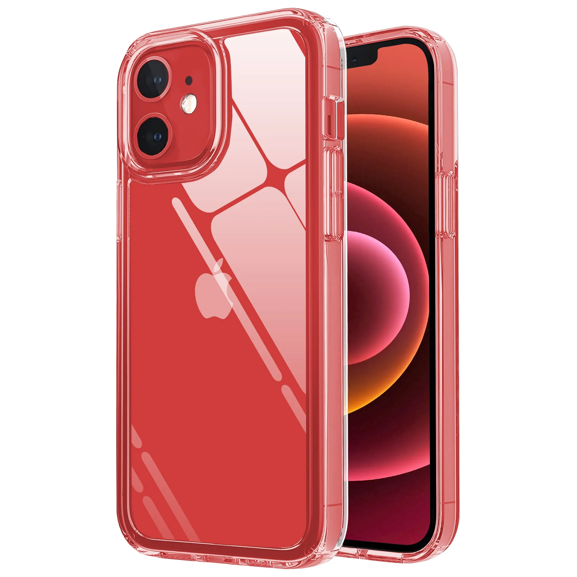 iSoul iPhone 12 Mini Case Acrylic Back Soft TPU Bumper Around Silicone