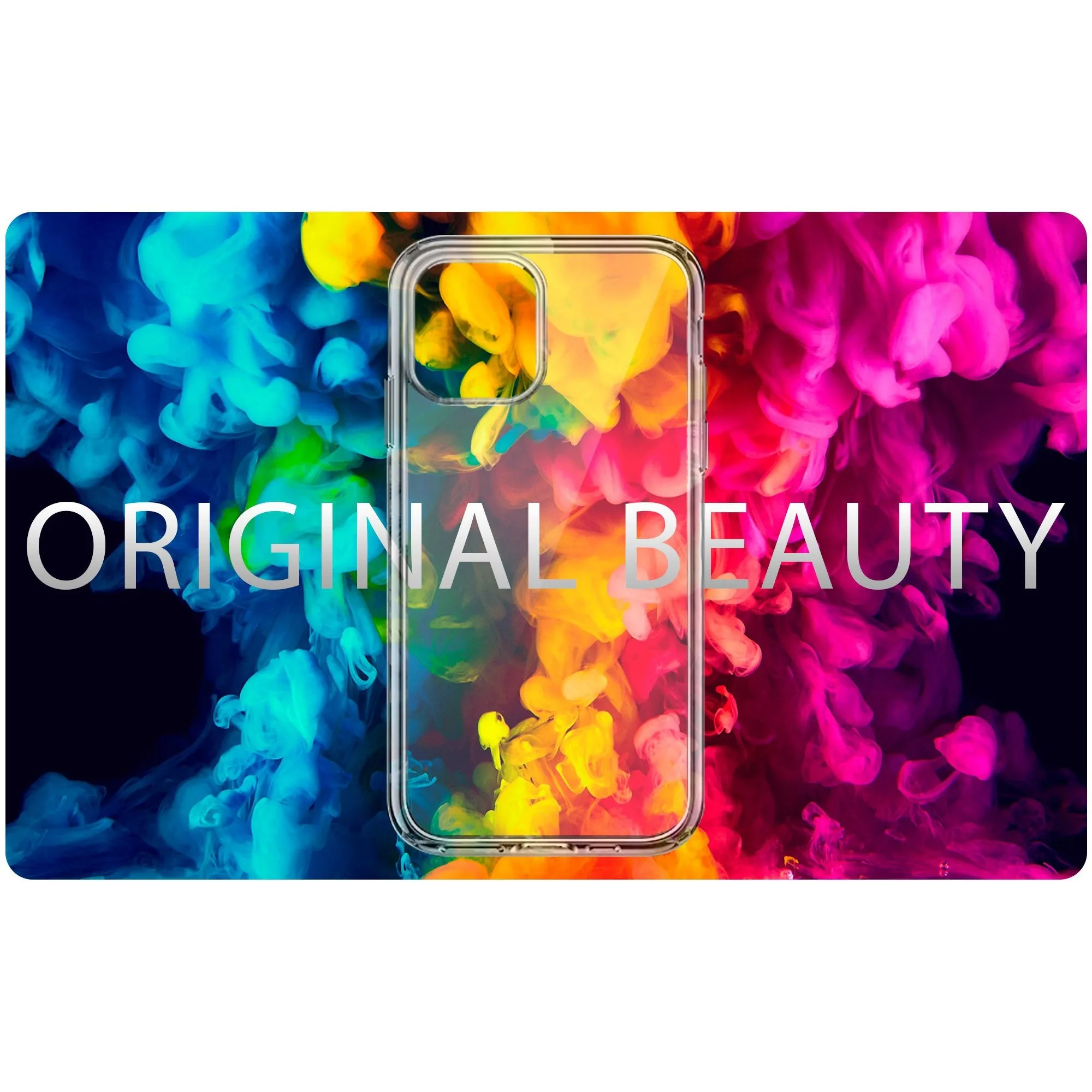 iSoul iPhone 12 Mini Case Acrylic Back Soft TPU Bumper Around Silicone