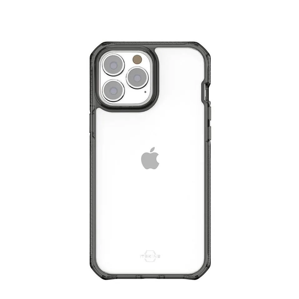 ITSkins - iPhone 13 Pro Max / iPhone 12 Pro Max Supreme Clear Hardcase Case Antimicrobial (AP2N-HBMKC-BKTR) - Transparent / Black