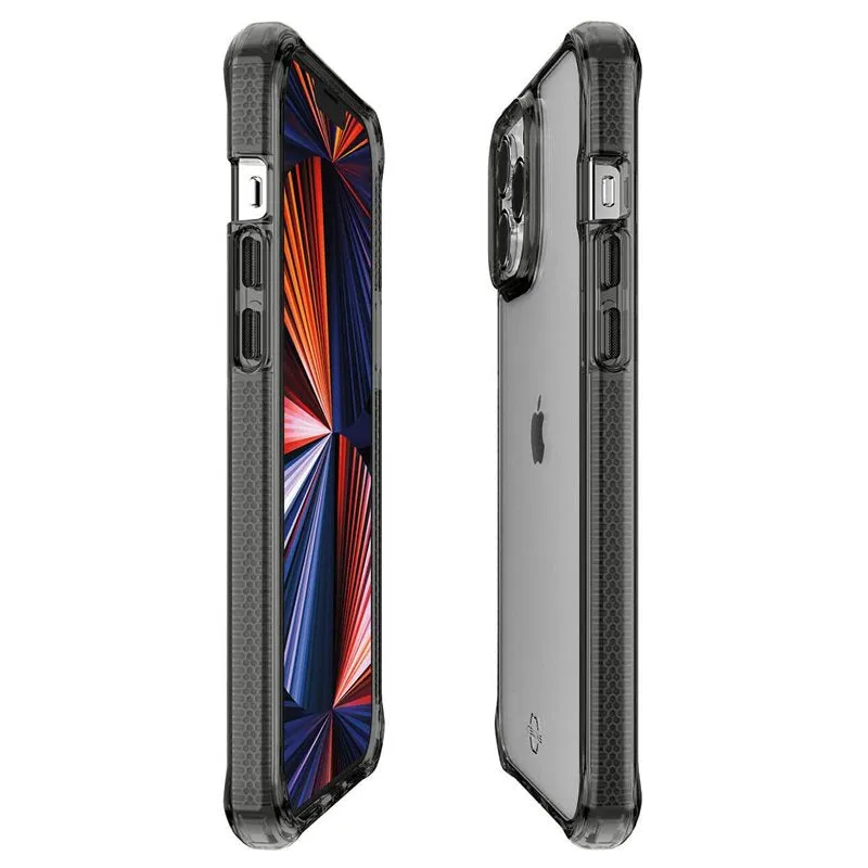ITSkins - iPhone 13 Pro Max / iPhone 12 Pro Max Supreme Clear Hardcase Case Antimicrobial (AP2N-HBMKC-BKTR) - Transparent / Black