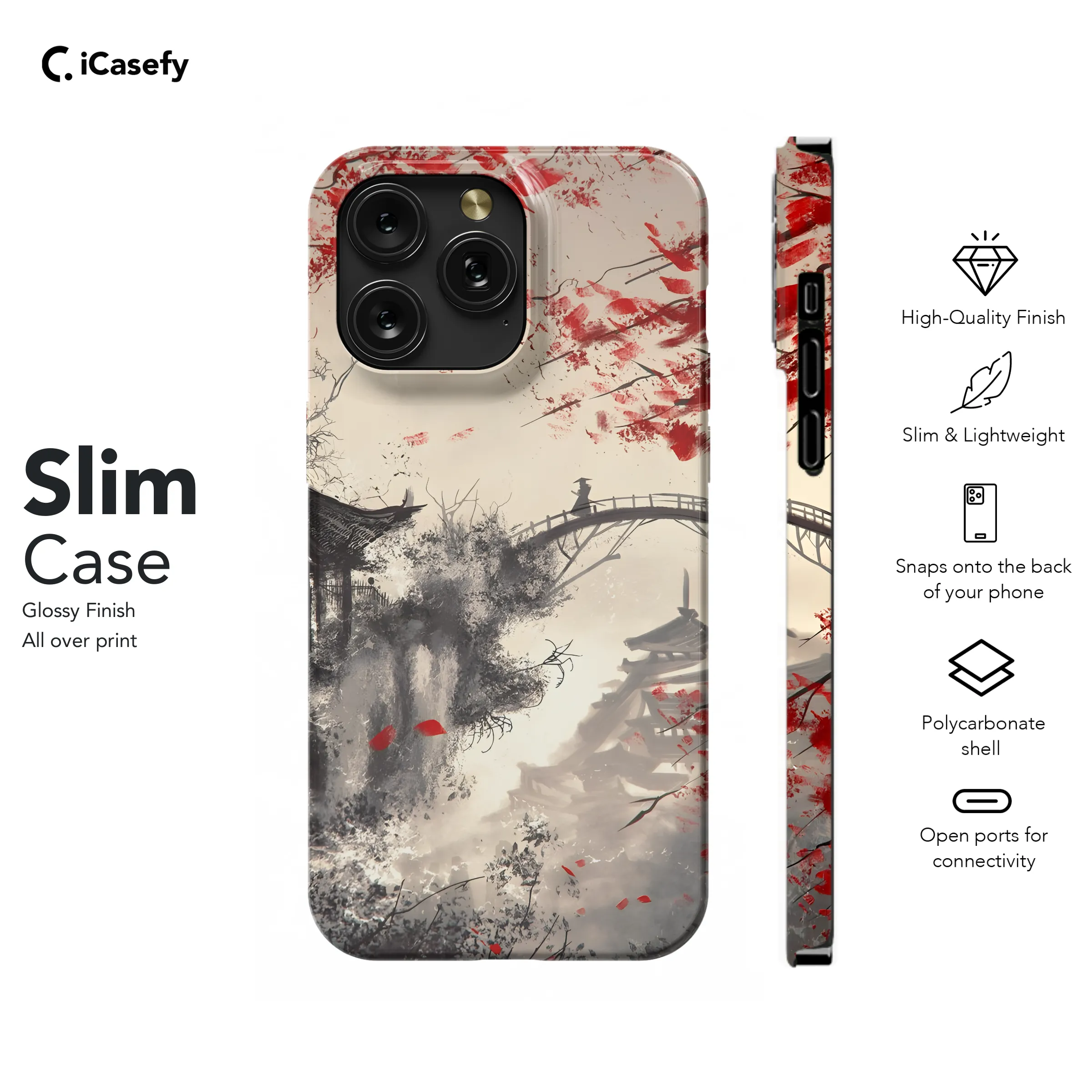 Japanese Art Sakura Phone Case iPhone Samsung Cover Pixel 1944