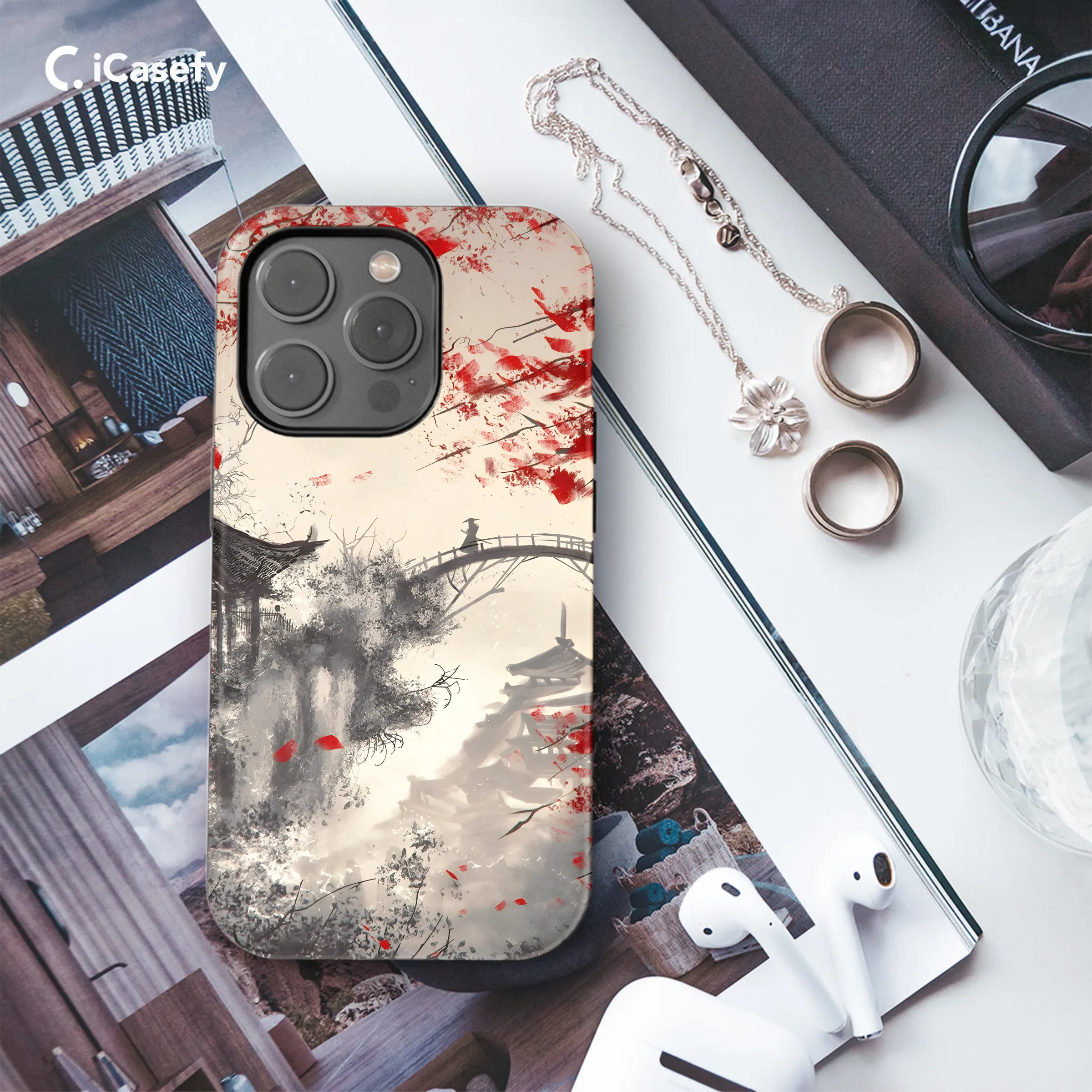 Japanese Art Sakura Phone Case iPhone Samsung Cover Pixel 1944