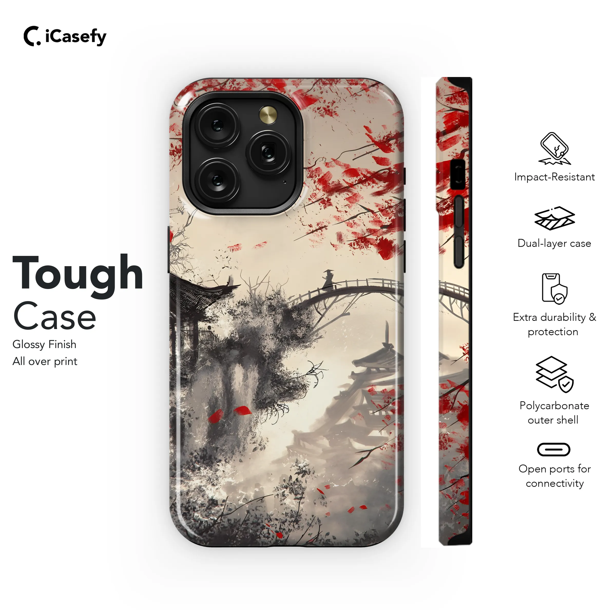 Japanese Art Sakura Phone Case iPhone Samsung Cover Pixel 1944