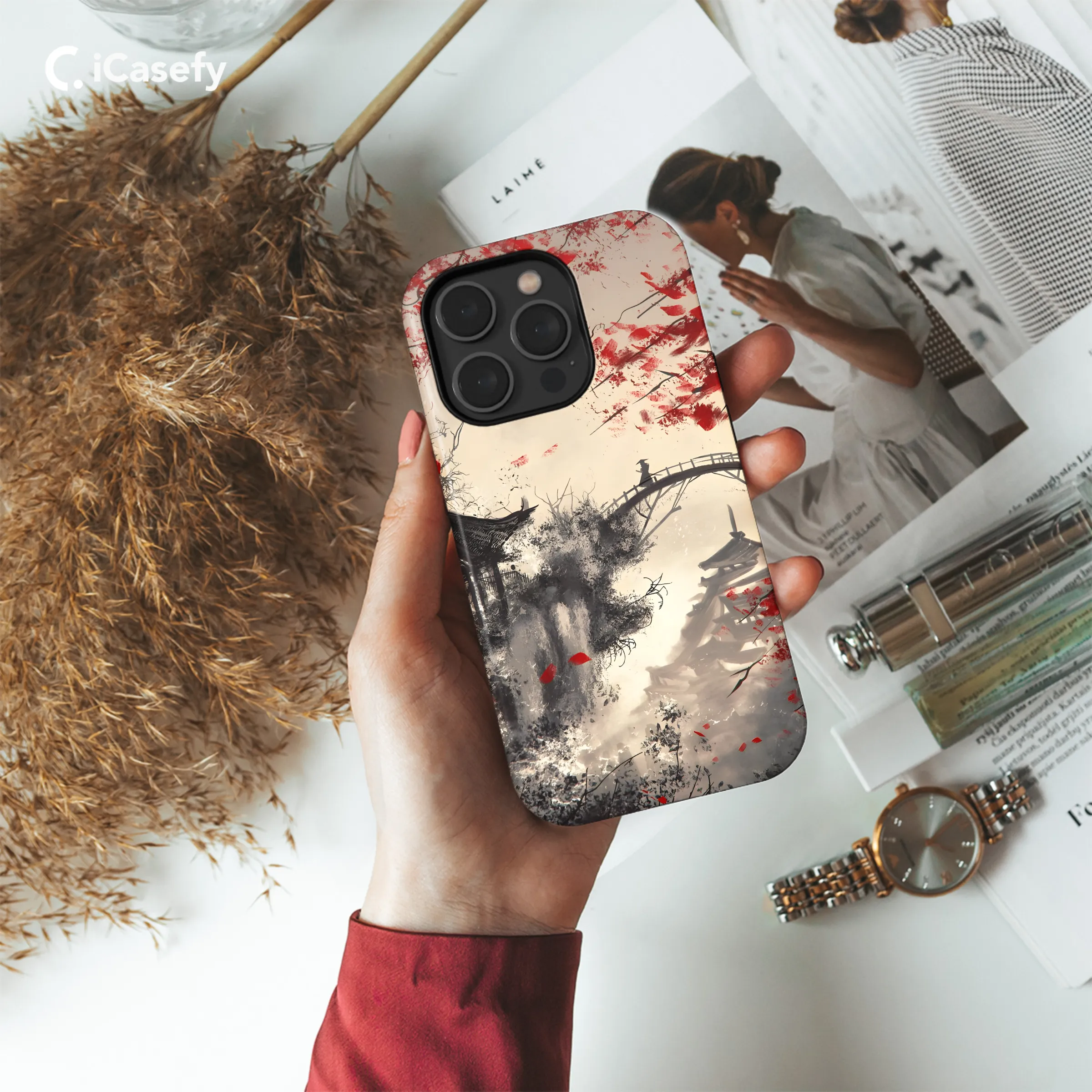 Japanese Art Sakura Phone Case iPhone Samsung Cover Pixel 1944