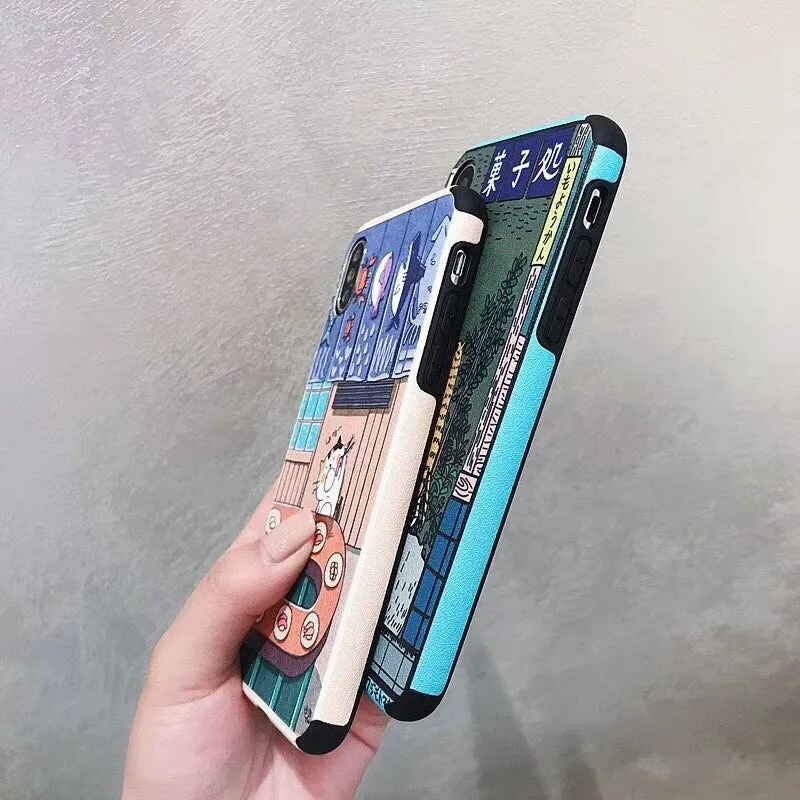 Japanese Cat Art Case