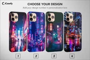 Japanese Night City Phone Case Cyberpunk Aesthetic Cover