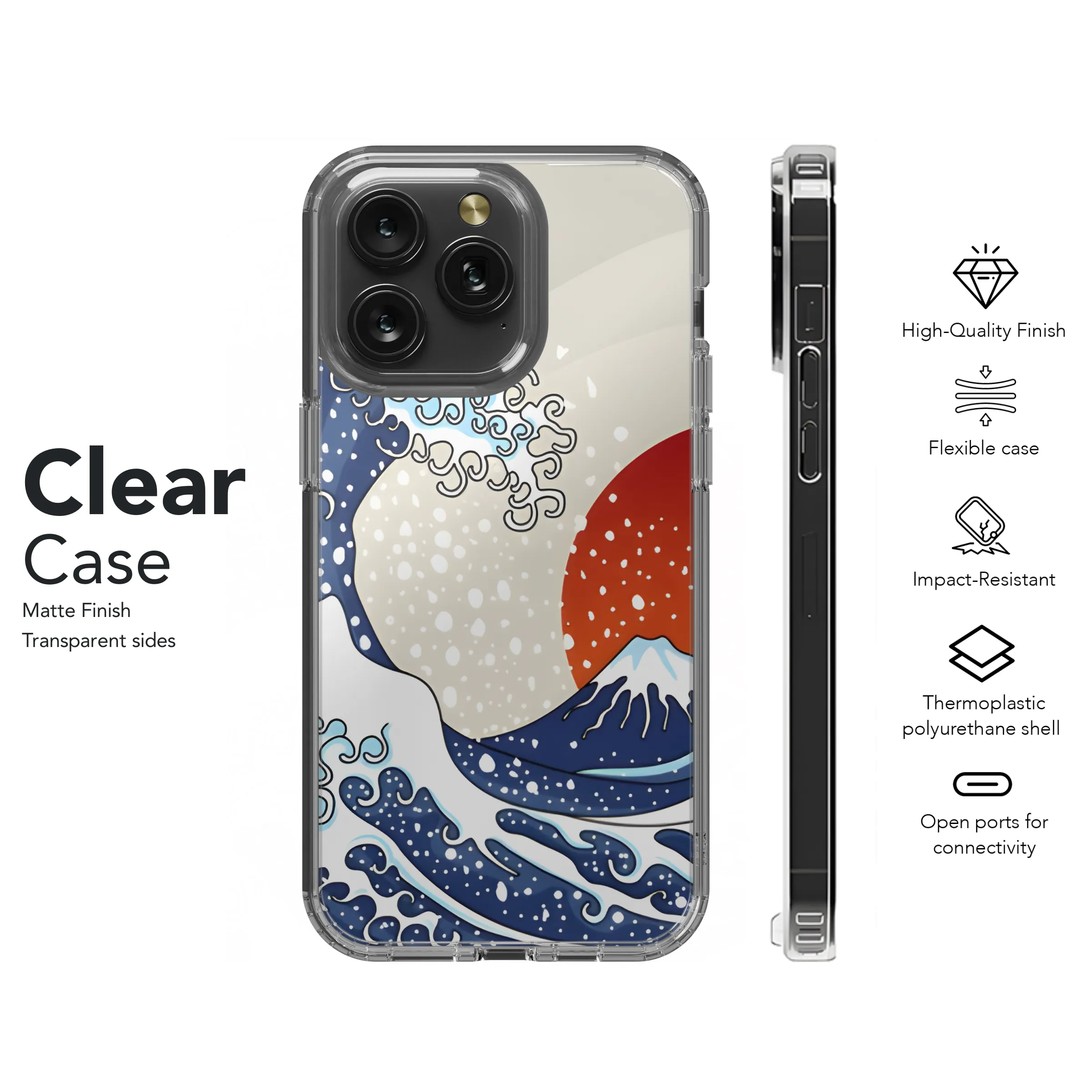 Japanese wave Phone Case iPhone Samsung Cover Pixel 2566