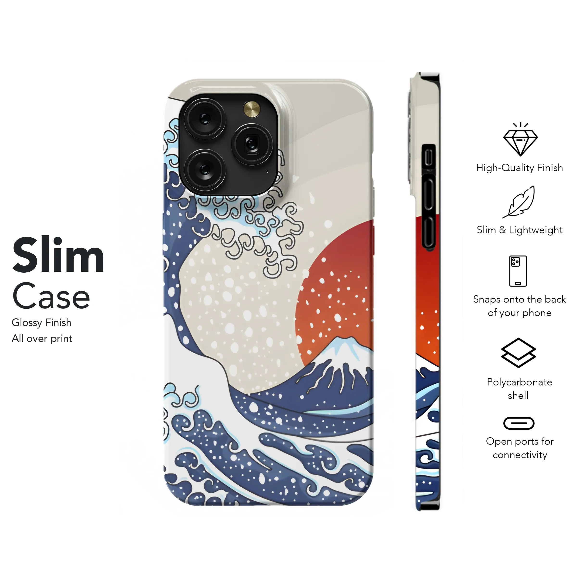 Japanese wave Phone Case iPhone Samsung Cover Pixel 2566