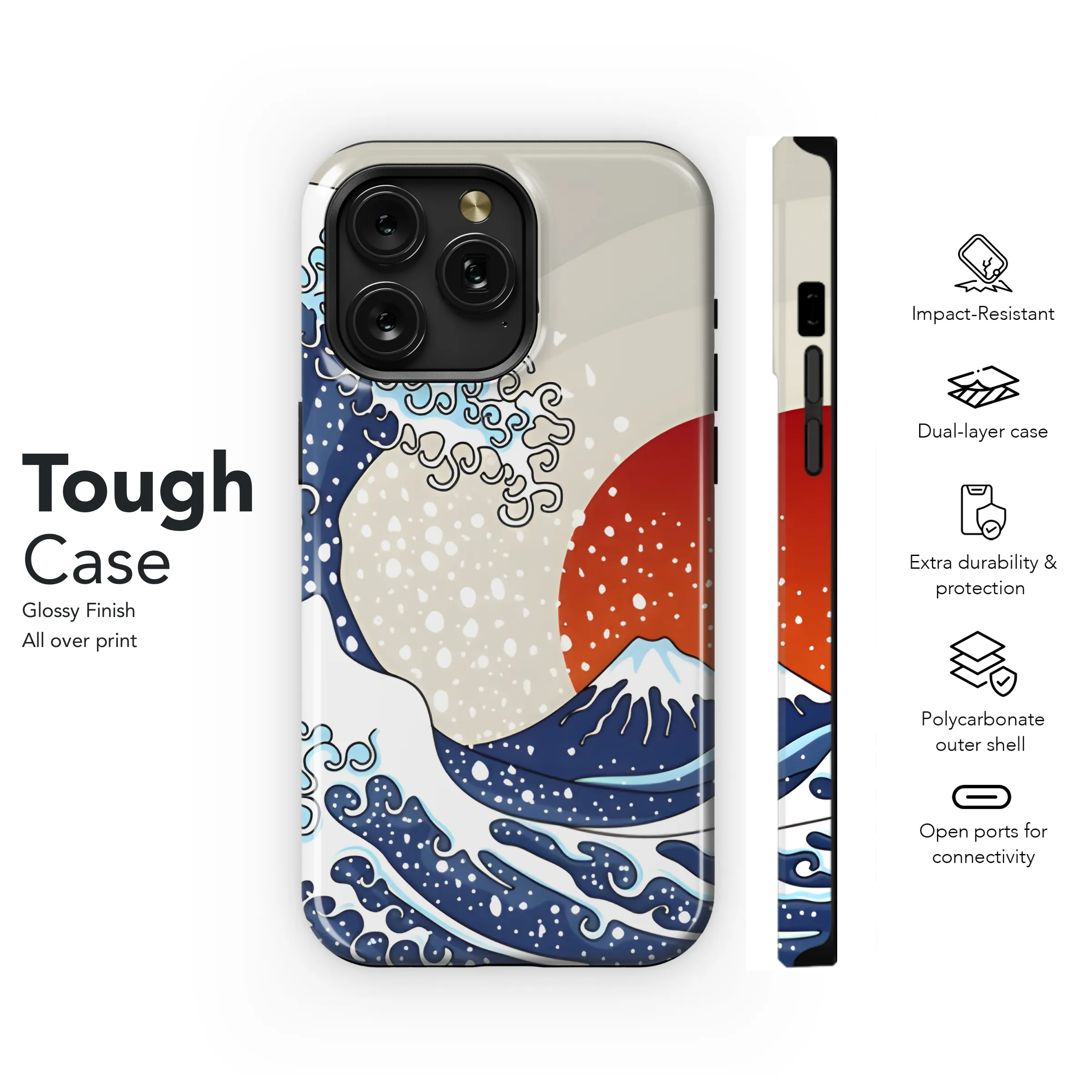 Japanese wave Phone Case iPhone Samsung Cover Pixel 2566
