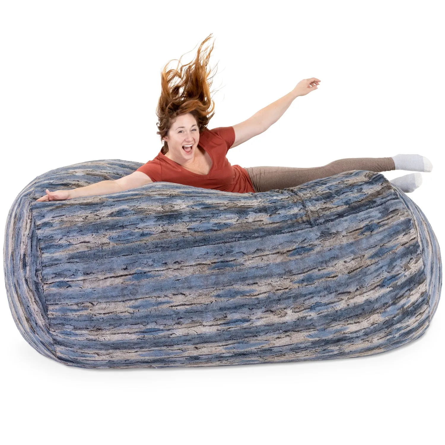 Jaxx Grand Lounger 7 Foot Bean Bag Sofa - Luxe Fur
