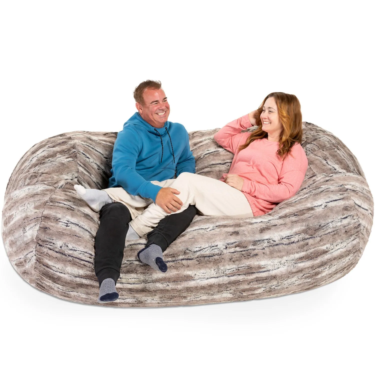 Jaxx Grand Lounger 7 Foot Bean Bag Sofa - Luxe Fur